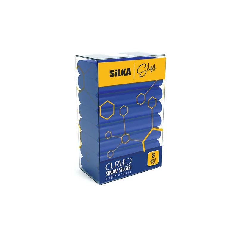 SİLKA CURVED SINAV SİLGİSİ 8 Lİ PAKET SG.53 (Best)