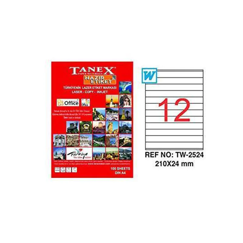 TANEX 210x24 LASER ETİKET TW-2524 (Best)