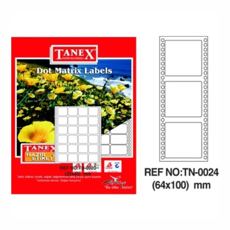 TANEX 64x100 BİLGİSAYAR ETİKETİ TN-0024-555 (Best)