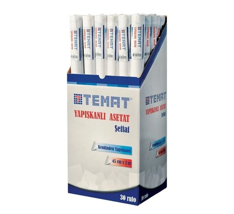 TEMAT 45 cm x 2 mt YAPIŞKANLI ASETAT RULO 10350 (Best)