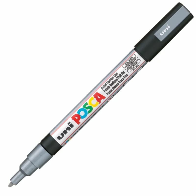 UNİ-BALL PC-3M POSCA SU BAZLI MARKER GÜMÜŞ 0.9 (Best)