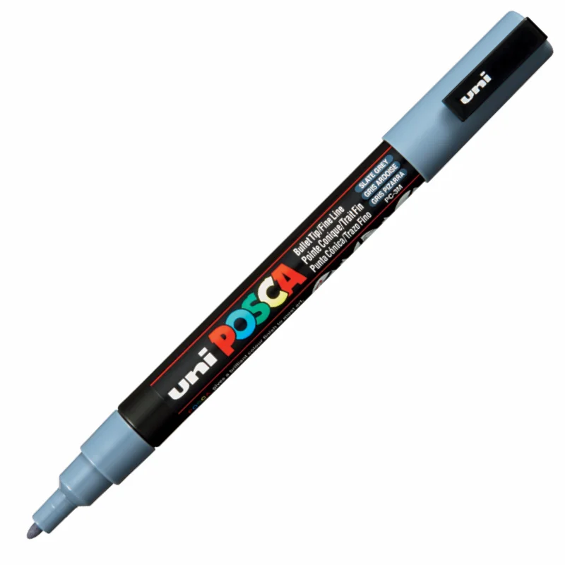UNİ-BALL PC-3M POSCA SU BAZLI MARKER KURŞ.GRİ 0.9 (Best)