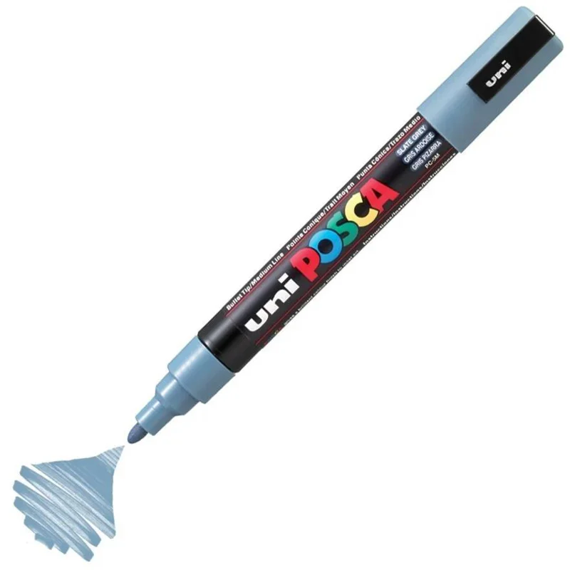 UNİ-BALL PC-5M-POSCA SU BAZLI MARKER KURŞUN GRİ 1.8 (Best)