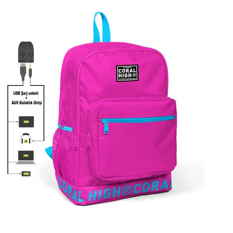 YAYGAN 24108 CORAL HIGH SIRT ÇANTASI USB+AUX SOKETLİ (Best)