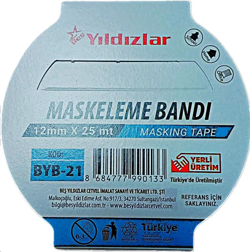 YILDIZLAR 12x25 MASKELEME BANTI BYB-21 (Best)