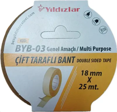 YILDIZLAR 18x25 ÇİFT TARAFLI BANT BYB-03 (Best)