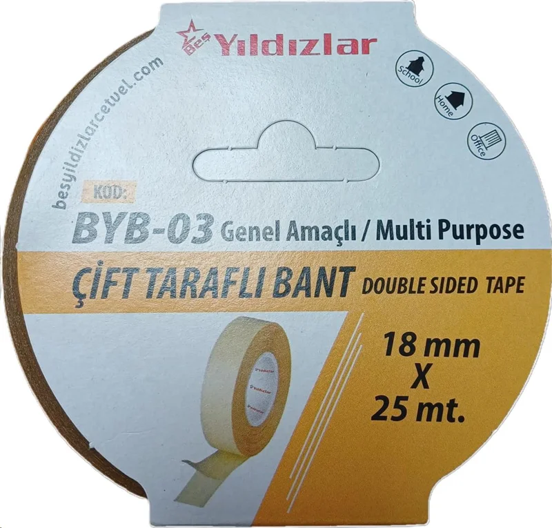 YILDIZLAR 18x25 ÇİFT TARAFLI BANT BYB-03 (Best)