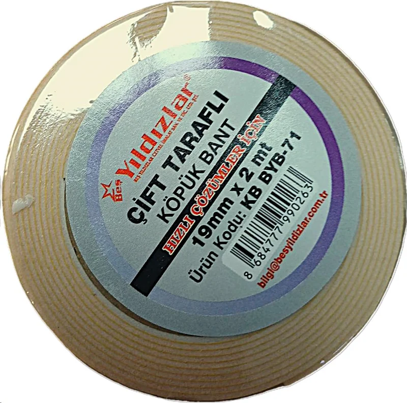 YILDIZLAR 19x2 ÇİFT TARAFLI KÖPÜK BANT BYB-71 (Best)
