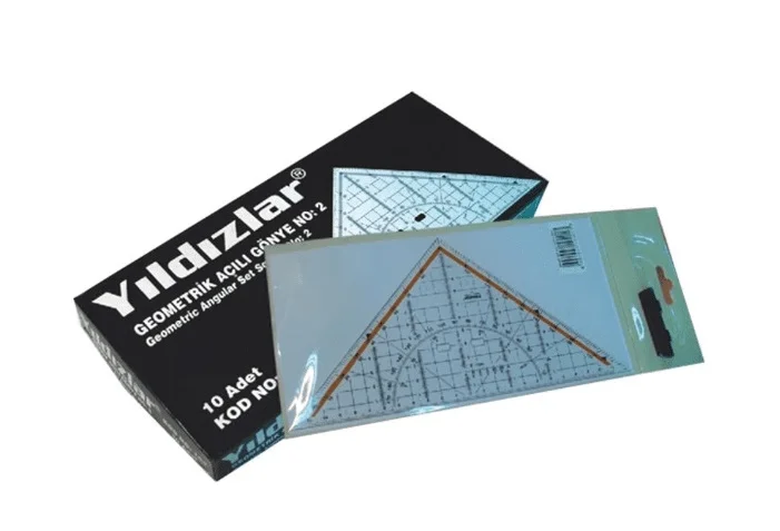 YILDIZLAR GEOMETRİK AÇILI GÖNYE NO:2 KOD.104 (Best)