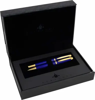 STEELPEN DOLMA KALEM+TÜKENMEZ KALEM SET WORLD SERİSİ MAVİ 2716