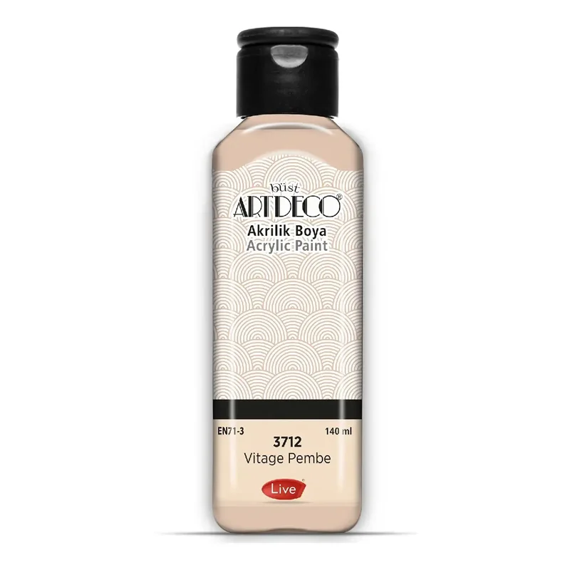 ARTDECO AKRİLİK BOYA 140 ML VİNTAGE PEMBE 070R-3712