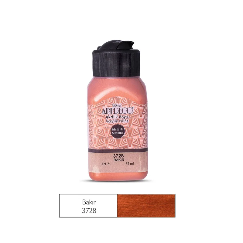 ARTDECO METALİK AKRİLİK BOYA BAKIR 75 ML 3728 (Best)