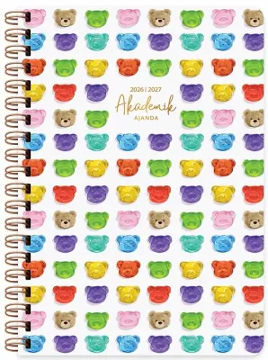 KESKİN AJANDA AKADEMİK 17X24 SPİRALLİ TEDDY 600208-99