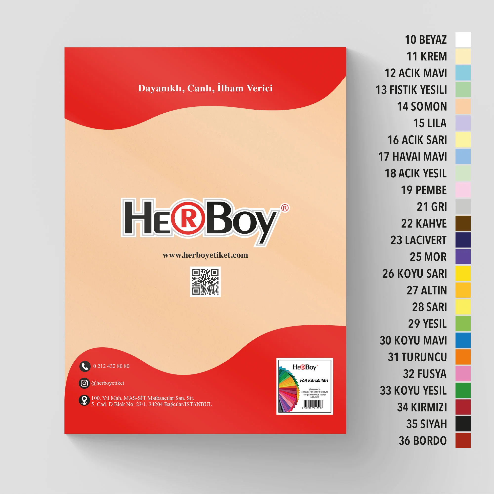 HERBOY FON KARTONU  35X50 160GR NO:14 SOMON HRB-3055