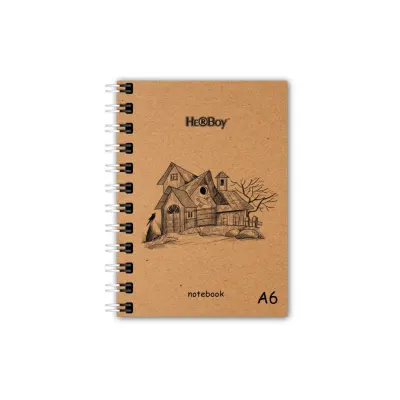 HERBOY KRAFT SERT KAPAK SPİRALLİ KARELİ DEFTER 70GR A6 80 Lİ HRB-3219