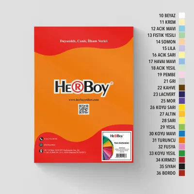 HERBOY FON KARTONU A4 160GR NO:31 TURUNCU HRB-3018