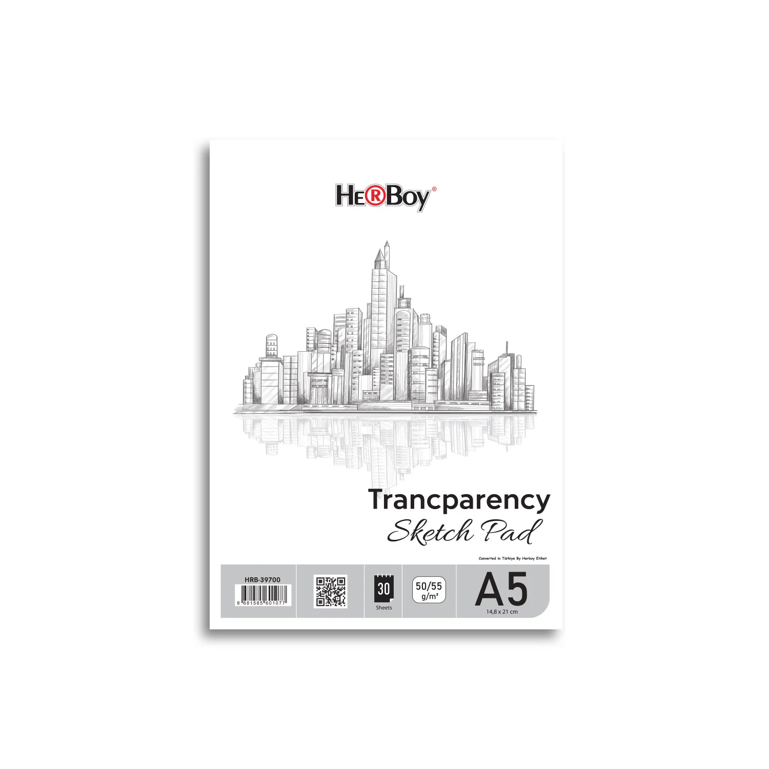 HERBOY ESKİZ SPİRALLİ BLOK 50/55G A5 30'LU  HRB-39700