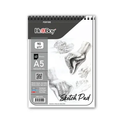 HERBOY SPİRALLİ SKETCHPAD A5 90 GR 40.LI HRB-0057  HRB-3292