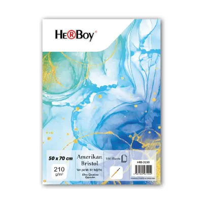 HERBOY AMERİKAN BRİSTOL KARTONU 50X70 210GR 100'LÜ HRB-3190