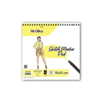 HERBOY 15X15 200GR 40LI SPİRALLİ SKETCH-MARKER PAD HRB-39628