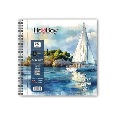 HERBOY 20X20 300GR 12 Lİ SPİRALLİ  ART SULU BOYA DEFTERİ  HRB-39626