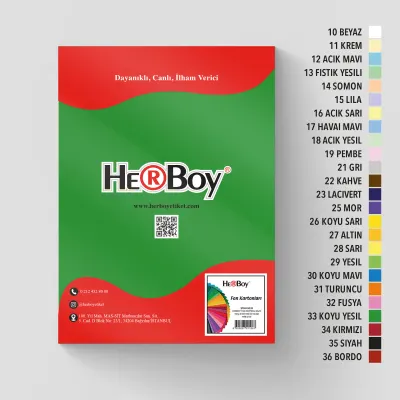 HERBOY FON KARTONU 25X35 160GR NO:33 KOYU YEŞİL HRB-3743