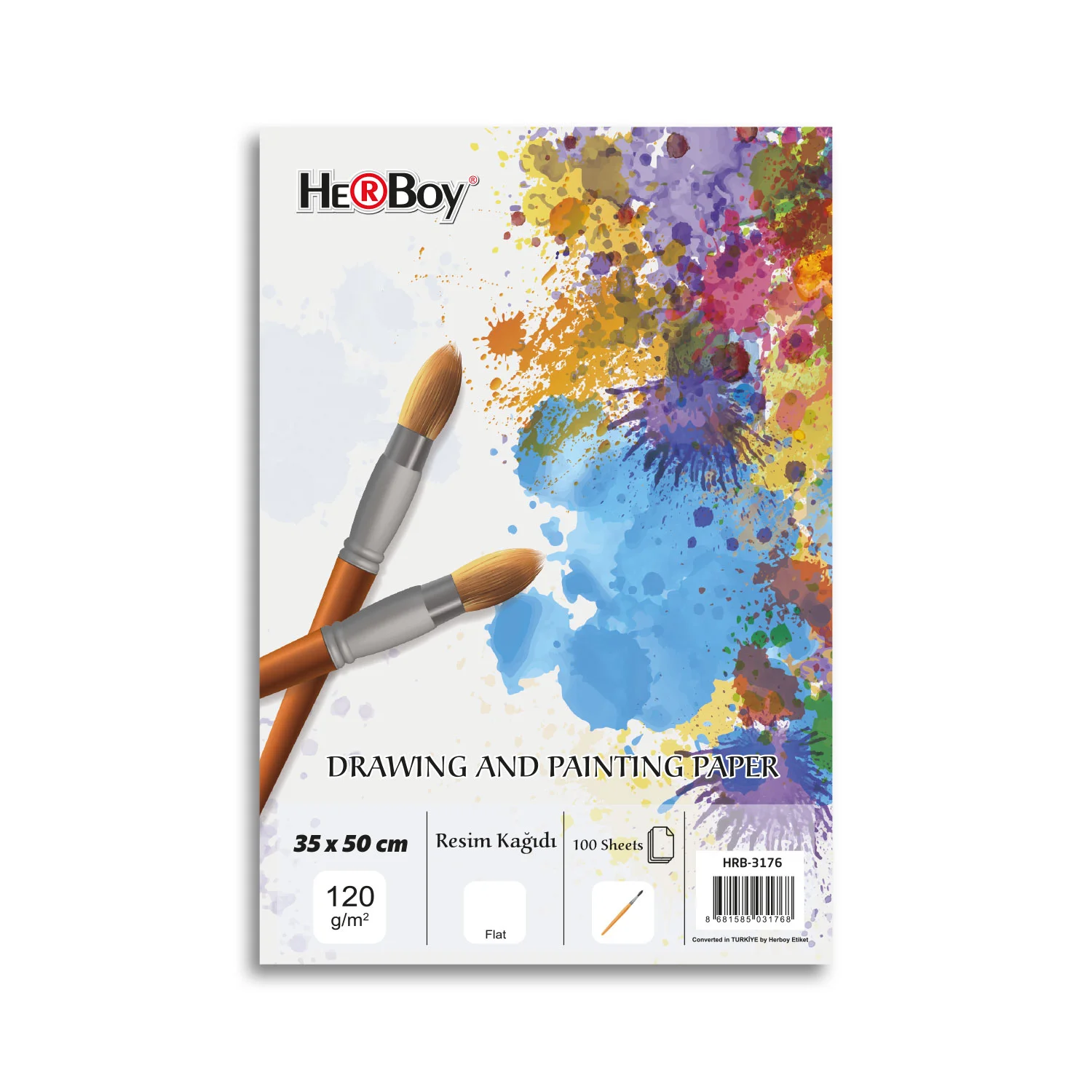 HERBOY RESİM KAĞIDI 35X50CM.120GR.100'LU PŞT. HRB-3176