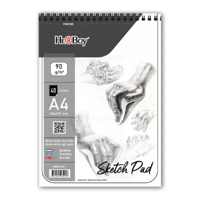 HERBOY SPİRALLİ SKETCHPAD A4 90 GR 40.LI   HRB-3291