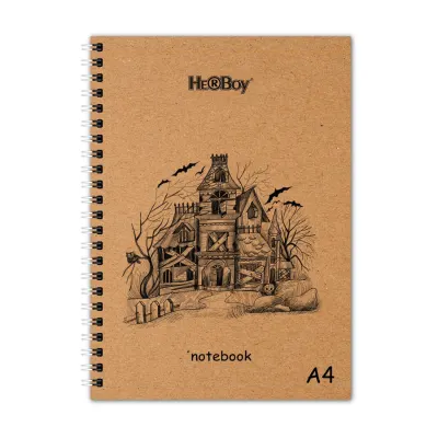 HERBOY KRAFT SERT KAPAK SPİRALLİ KARELİ DEFTER 70GR A4 80 Lİ  HRB-3217
