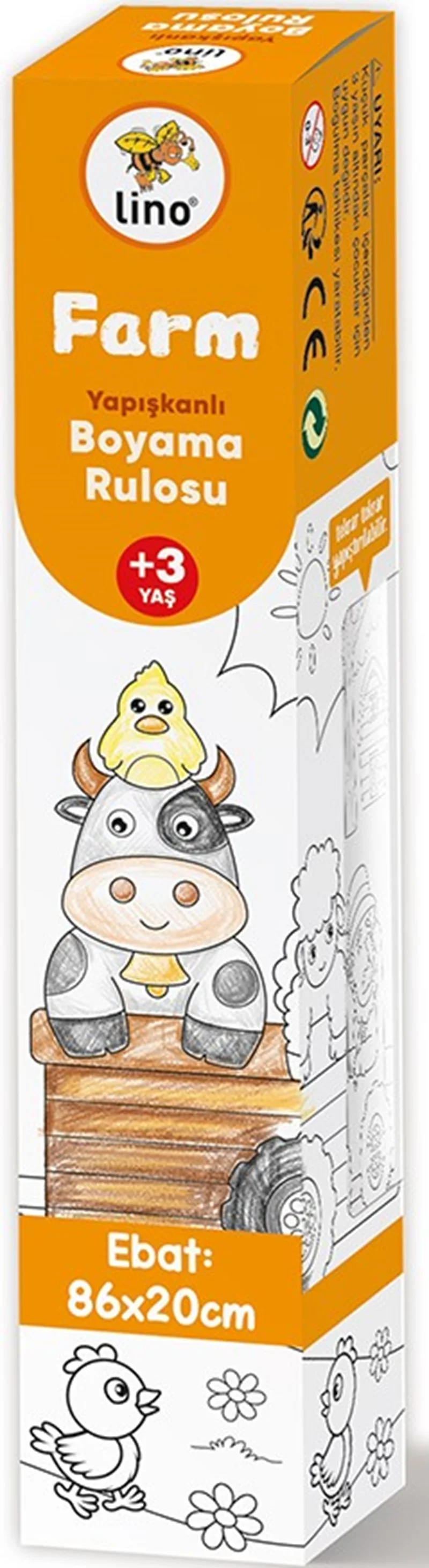 LİNO YAPIŞKANLI BOYAMA RULOSU 86x20 FARM LS-101