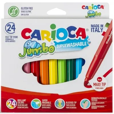 CARIOCA KEÇELİ BOYA JUMBO YIKANABİLİR 24 LÜ 40570