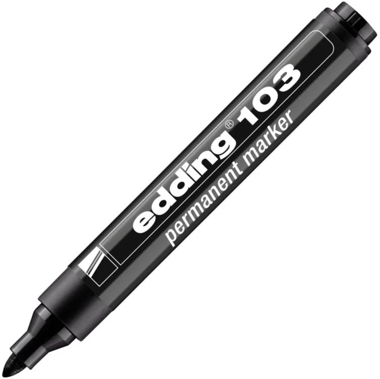 EDDING PERMANENT MARKÖR YUVARLAK UÇ E-103 SİYAH