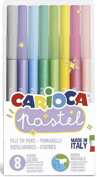 CARIOCA KEÇELİ KALEM YIKANABİLİR SÜPER PASTEL 8 Lİ 43032