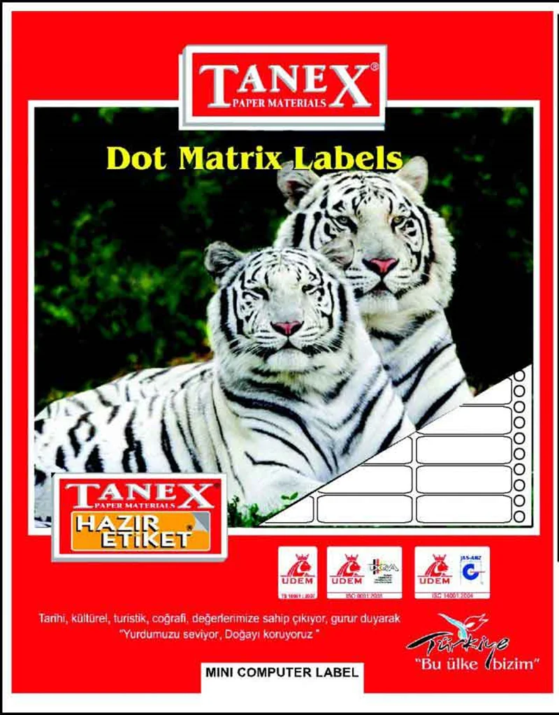 TANEX BİLGİSAYAR ETİKETİ TW-0016 17 X 25 MM 6 LI