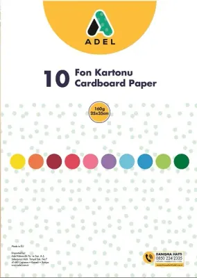 ADEL FON KARTONU 25X35 KARIŞIK 10 LU 4343030001000
