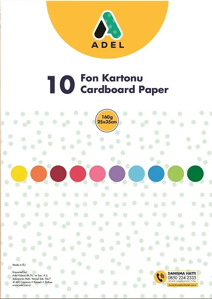 ADEL FON KARTONU 25X35 KARIŞIK 10 LU 4343030001000