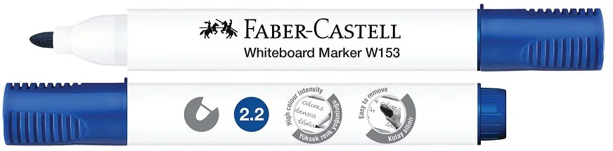 FABER BEYAZ TAHTA KALEMİ W153 MAVİ 254024