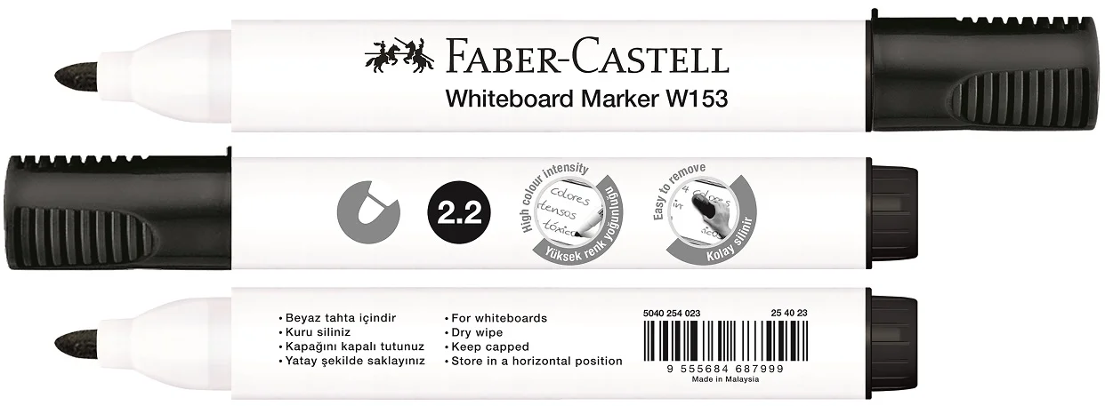 FABER BEYAZ TAHTA KALEMİ W153 SİYAH 254023