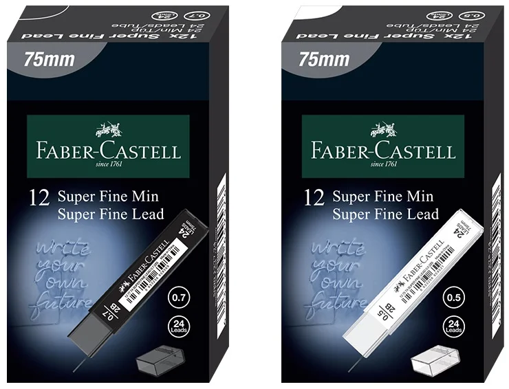 FABER MİN SUPER FINE 0.5MM 2B 75MM ICE 20 Lİ TÜP 127574