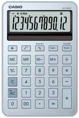 CASIO HESAP MAKİNESİ MASAÜSTÜ MS-200DQ-BU-W-DP