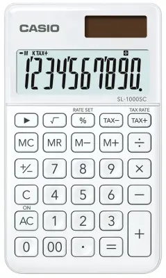 CASIO HESAP MAKİNESİ MASAÜSTÜ SL-1000SC-WE-N-DP BEYAZ