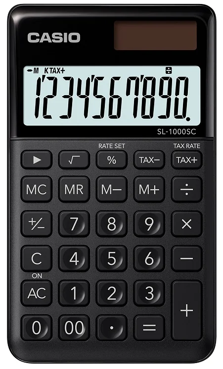 CASIO HESAP MAKİNESİ MASAÜSTÜ SL-1000SC-BK-N-DP