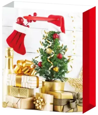 UNICK COLOR HEDİYE POŞETİ ORTA BOY YILBAŞI 7238