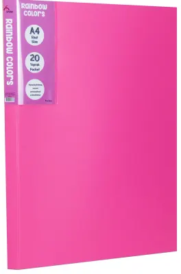 ÖNDER SUNUM DOSYASI PP A4 RAINBOW COLORS 20 Lİ PEMBE 126-23