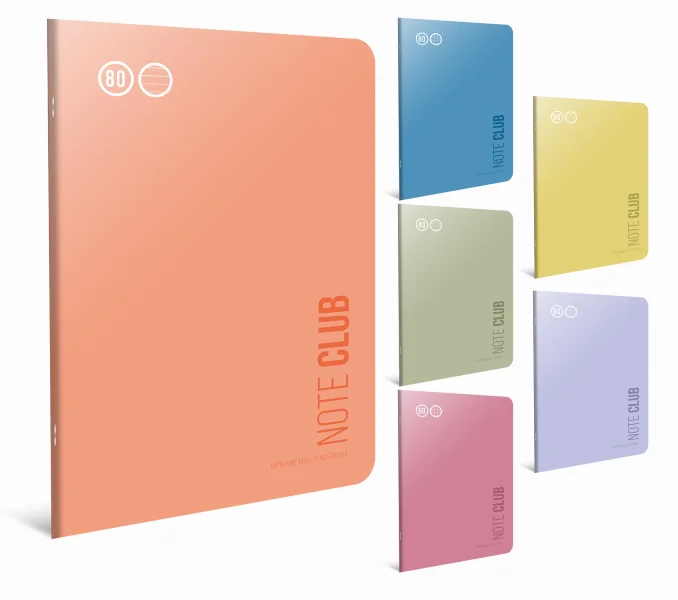 GIPTA DEFTER NOTECLUB A4 TEL DİKİŞ PP KAPAK 60 YP. KARELİ 7159