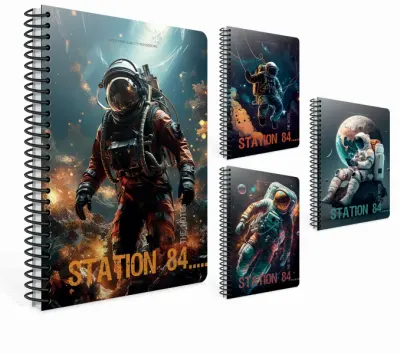 GIPTA DEFTER STATION A4 SPİRALLİ KARTON KAPAK 60 YP. KARELİ 7177
