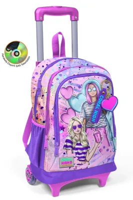 YAYGAN CORAL HIGH ÇEKÇEK SIRT ÇANTA(IŞIKLI TEKERLEK) 23955