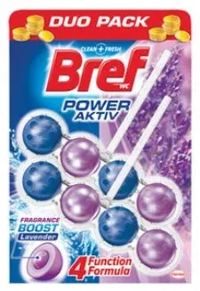 BREF KLOZET KOKUSU POWER AKTIV İKİLİ 8 TOP LAVANTA 100g