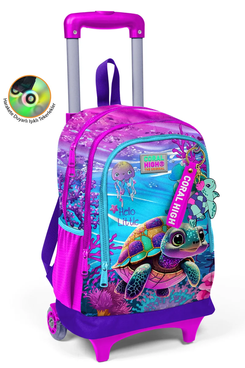 YAYGAN CORAL HIGH ÇEKÇEK SIRT ÇANTA(IŞIKLI TEKERLEK) 23956