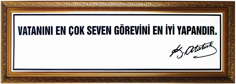 PANDA EĞİTİM ATATÜRK KÖŞESİ YALDIZLI ÇERÇEVELİ VECİSÖZ 35x120 PAN 644